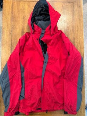 Eddie Bauer Men's Outdoor Jacket - gortex Red and Grey